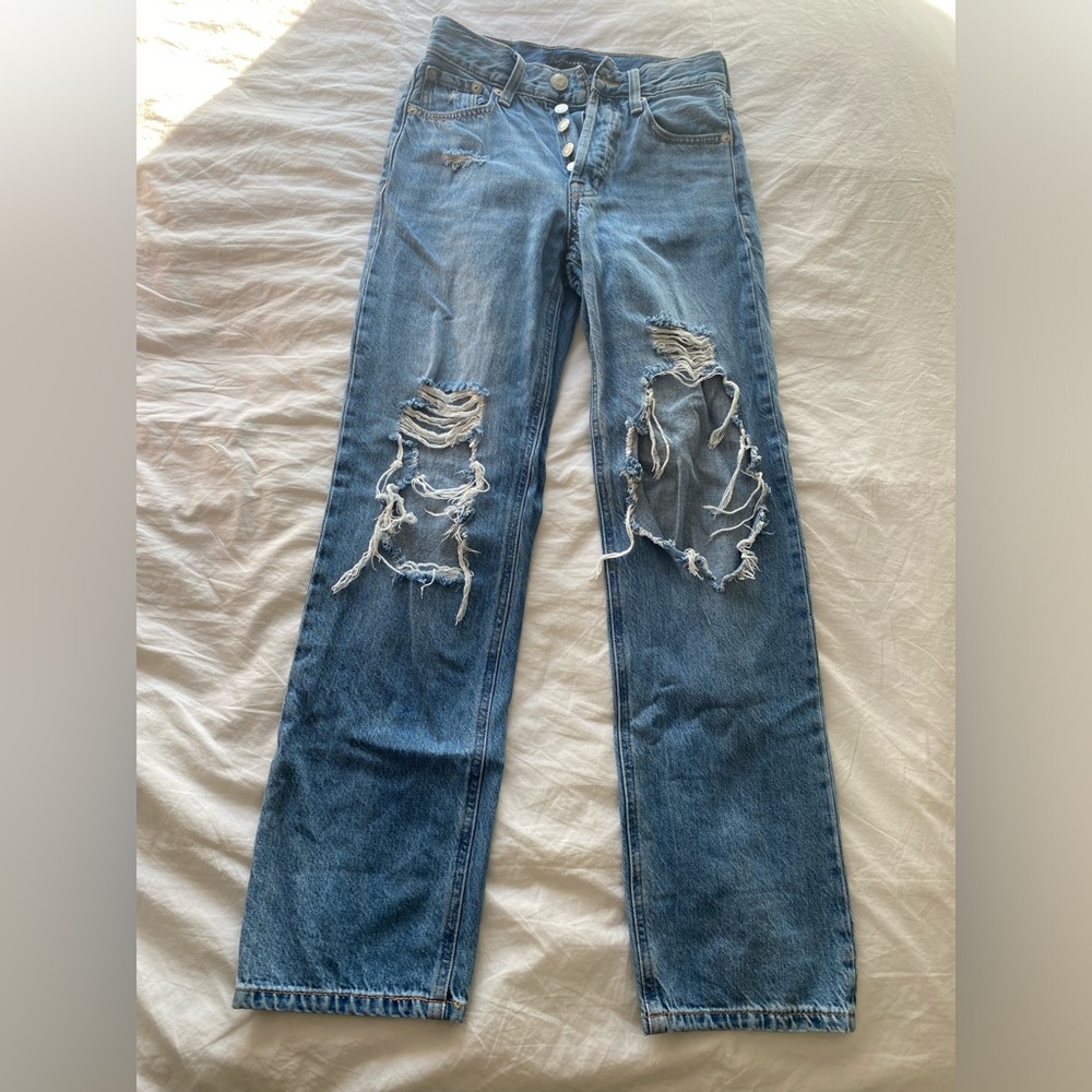 Aeropostale 90s baggy ripped jeans dark wash